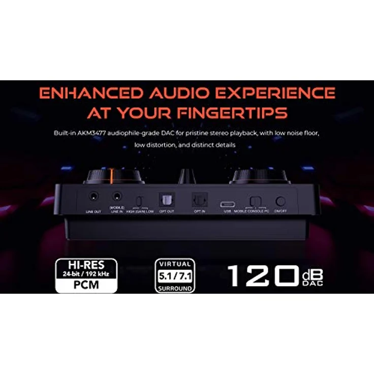 Creative Sound Blaster GC7, externe USB-C Soundkarte mit 7.1 Surround Sound und programmierbaren Tasten, Schwarz – Bild 7