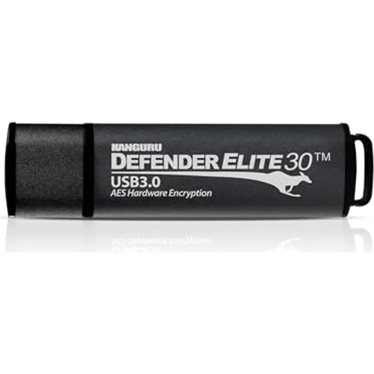 Kanguru Defender Elite30 - 16GB - FIPS 197 (16 GB, USB A, USB 3.2), USB Stick, Schwarz – Bild 3