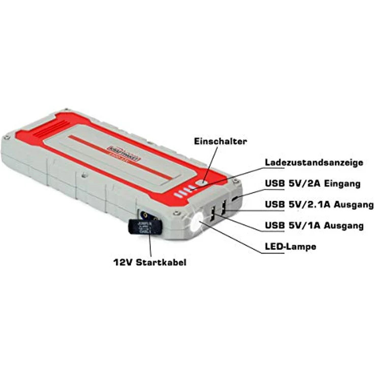 Dino KRAFTPAKET 136150 12V-1500A Starthilfegerät 62.9Wh-Die Neue kraftvolle Generation, kompatible mit PKW – Bild 5