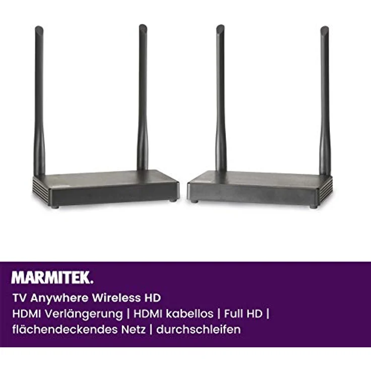 Drathlose HDMI Extender - Marmitek TV Anywhere Wireless HD - 1080p Full HD - Flächendeckendes Bereich - Infrarot Rückgabefunktion - USB Tastatur und Maus Unterstützung – Bild 2