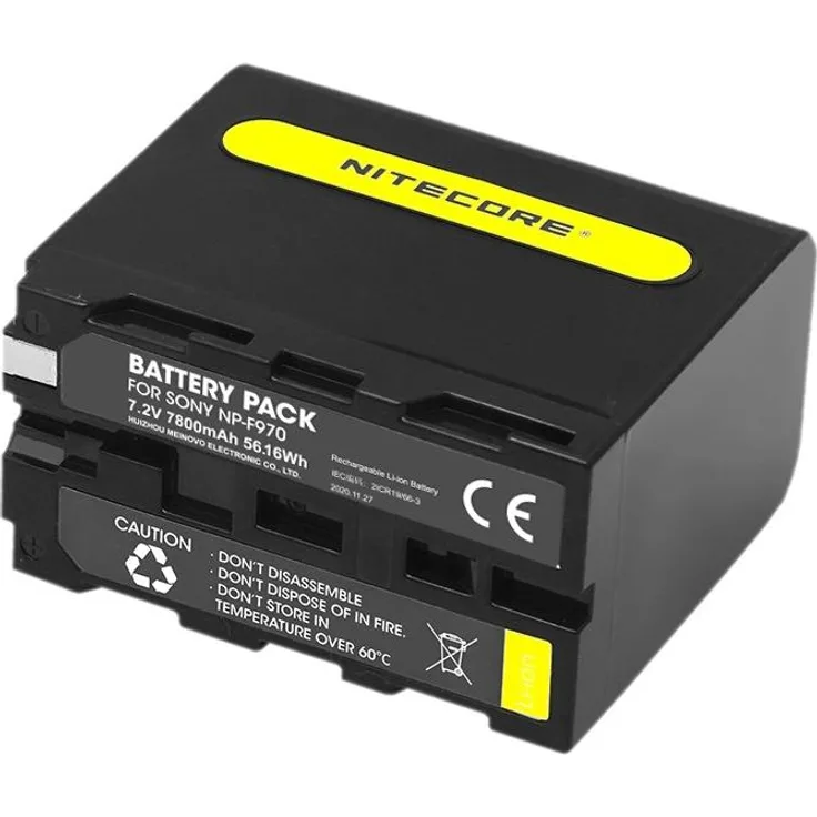 Nitecore NP-F970, 7800mAh Akku für Sony-Kameras, stabile Stromversorgung mit Überladeschutz