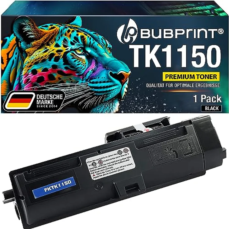 Bubprint Toner kompatibel mit Kyocera TK-1150, Schwarz, hohe Druckqualität und einfache Installation