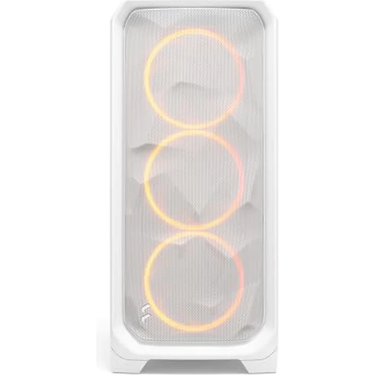 Fractal Design Meshify 3 RGB TG Clear, Midi-Tower PC-Gehäuse für E-ATX Mainboards, weiße Farbe, mit 3x 140-mm-Momentum-RGB-Lüftern und Tempered Glass Seitenteil – Bild 2