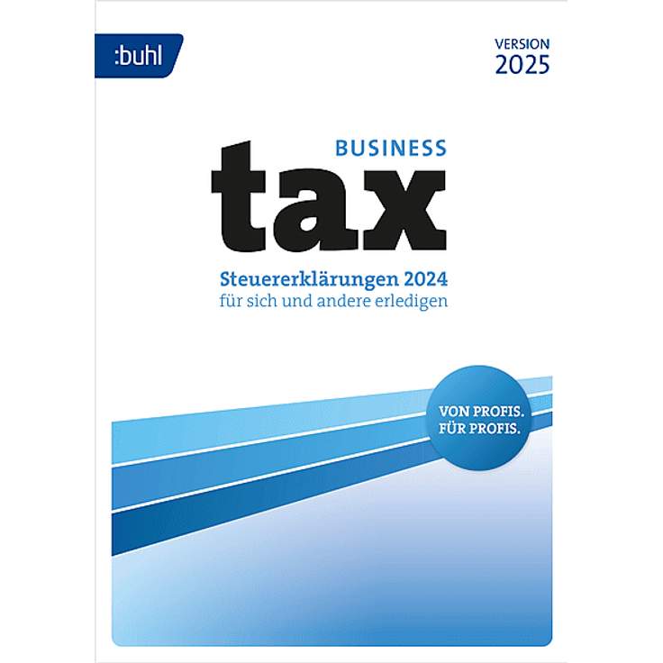 Buhl Data tax 2025 Business, Steuersoftware für PC mit professionellen Funktionen zur Einkommensteuererklärung und Mandantenverwaltung