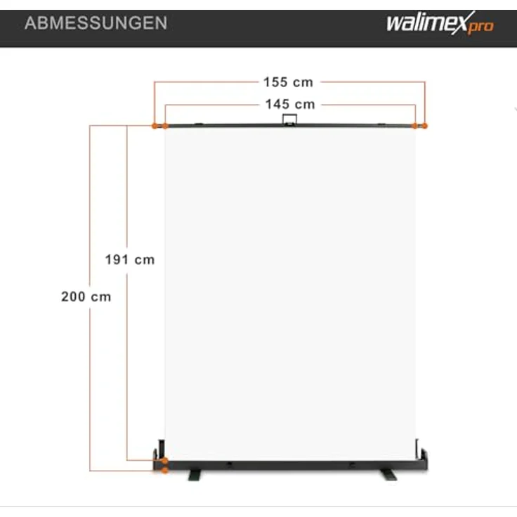 Walimex pro Roll-up Panel Hintergrund weiß 155x200 – Bild 7