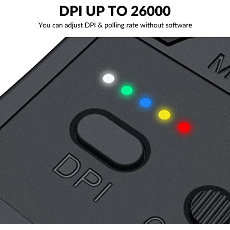 Keychron M3 Kabellose Maus, PAW3395-Sensor mit programmierbarer Makrotaste 26.000 DPI, unterstützt 2,4 GHz Bluetooth 5.1, 79 g, ultraleichtes ergonomisches Design für PC Mac Laptop – Schwarz – Bild 4