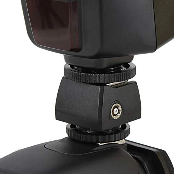 Enjoyyourcamera JSC-8 Blitzadapter zum Anschließen von (Studio-)Blitzen per Kabel an Standard ISO Kamerablitzschuh - mit PC-Synchrobuchse und 3,5mm Klinkenbuchse (made by JJC) – Bild 5