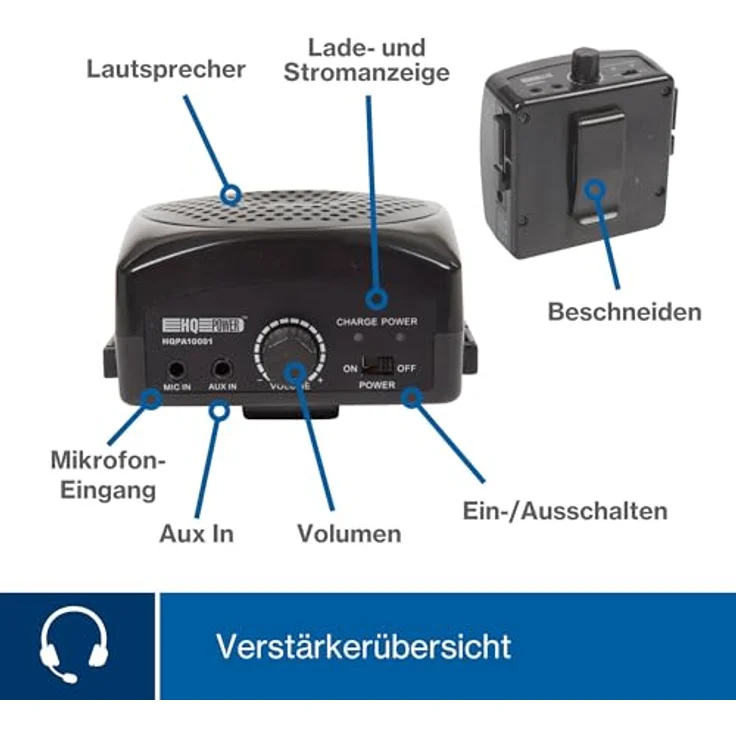 Velleman Mobiles PA-System, Passiver PA Lautsprecher für Klassenzimmer und Messen, Schwarz – Bild 5