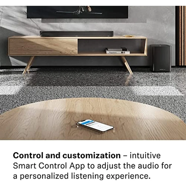 Sennheiser AMBEO Sub für TV und Musik - EU-Stecker - 3D Surround Sound - tiefer, durchdringender Bass bis 27 Hz - 8" Subwoofer mit 350W Klasse D Verstärker - kompatibel mit AMBEO Soundbar Produkten – Bild 3