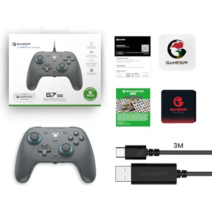 Gamesir G7 SE Wired Controller, ergonomischer Gaming Controller für Xbox One, kabelgebunden, Sporty Gray – Bild 8