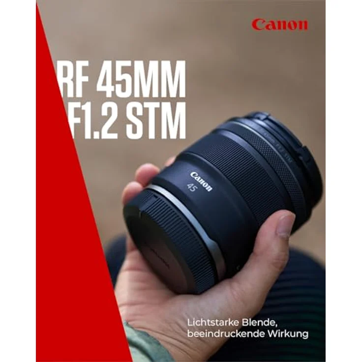 CANON RF 45mm F1.2 STM, Vollformat Objektiv für Canon R-Mount, Lichtstärke F1.2, Schwarz – Bild 2