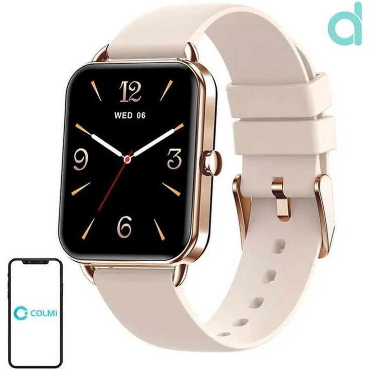 Colmi P20 Smartwatch (Gold), 1,65 Zoll AMOLED-Display, 100+ Sportmodi, IP68 Wasser- und Staubschutz, Bluetooth 5.2