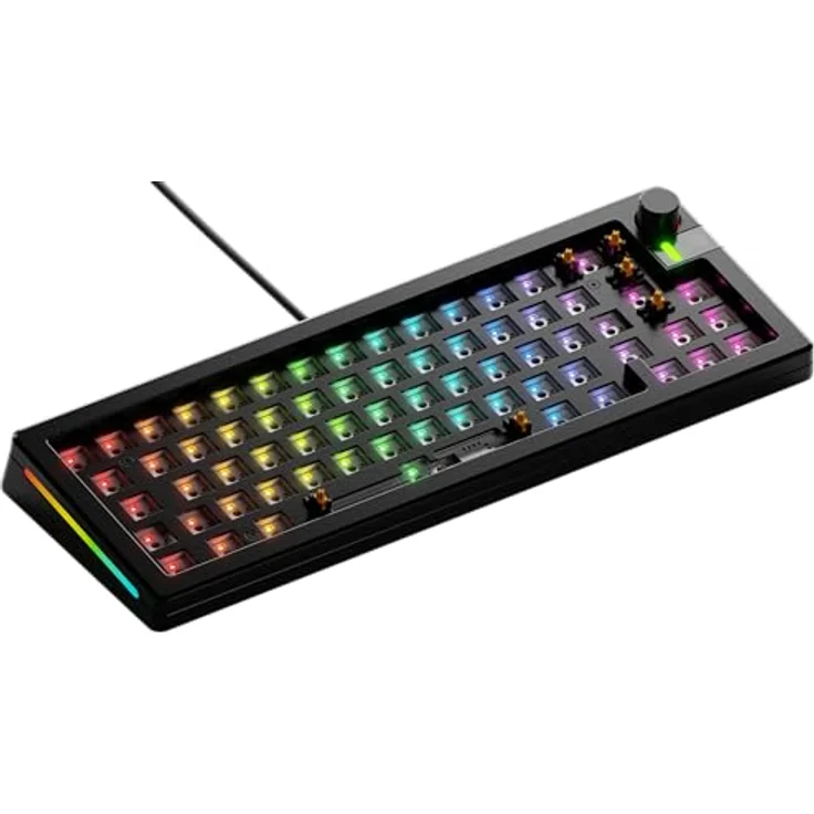 Glorious GMMK 3 PRO 65% Barebones-Tastatur, kabelgebunden, schwarz, modulare Bauweise, 5-Pin MX Hot-Swap-Unterstützung, programmierbarer Knopf – Bild 2