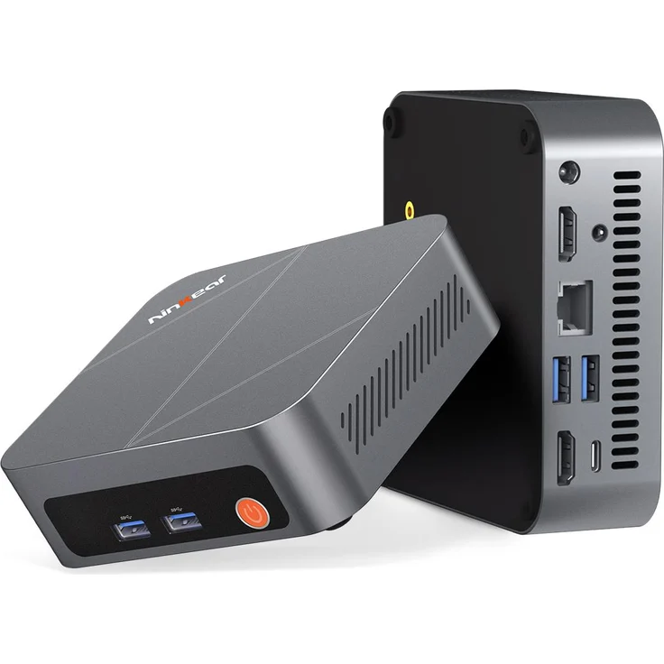 Ninkear M7 Mini-PC Ryzen 5 7430U, 16GB RAM, 512GB SSD, Windows 11 Pro, WiFi 6, BT 5.2, HDMI, schlankes Metalldesign