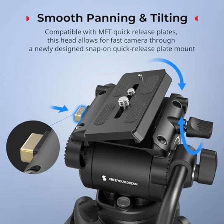 SmallRig 5441 AD14, Heavy-Duty Carbon Fiber Tripod für Smartphone-/Digital-Kamera, schwarz – Bild 6