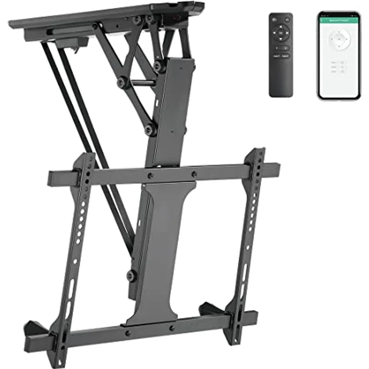 mywall HL44ML Motorisierter & klappbarer Smart Home Deckenhalterung für Fernseher für Bildschirmgrößen 32“ - 70“ (81-176 cm), Belastung bis 35 kg, mit Funk-Fernbedienung, mit Smart Home Funktion – Bild 1