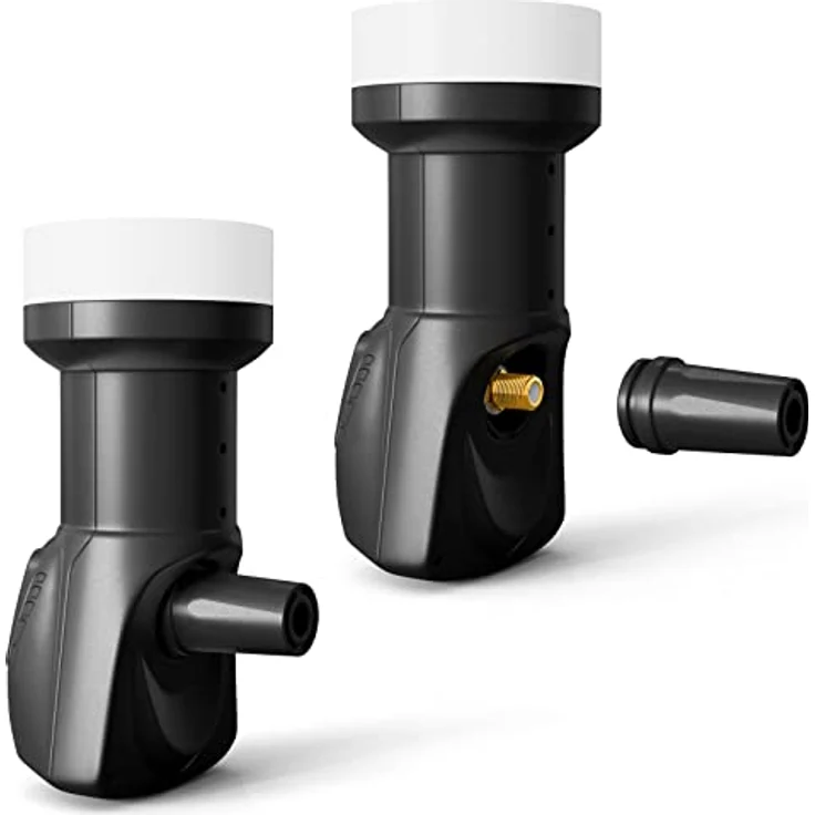 HB-DIGITAL Single LNB LNC Kopf, LTE Protected, für 1 Teilnehmer, Full HD, 3D, 4K UHD, vergoldete Kontakte, wetterfest, Schwarz – Bild 4