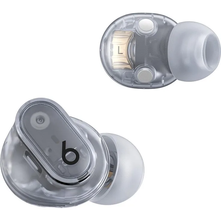 Beats Studio Buds +, Kabellose Kopfhörer mit Aktiver Geräuschunterdrückung (ANC), Transparent