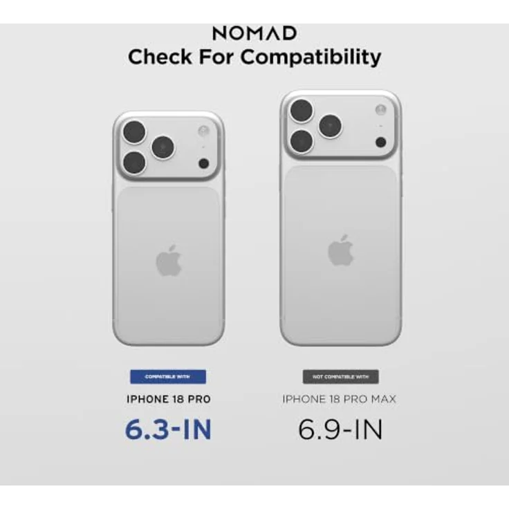 Nomad Clear Leather Case - black (Horween) - für iPhone 17 Pro/18 Pro, transparentes Design mit echtem Horween-Ledereinsatz – Bild 8