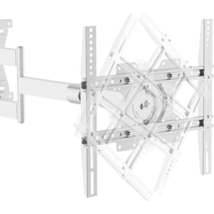 XTRARM TiTon 120 cm, TV Wandhalterung, drehen, rotieren, 40kg, VESA max.400x400mm weiß – Bild 5
