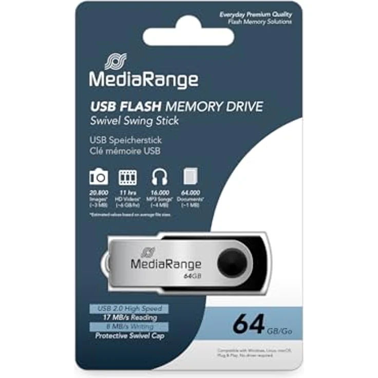 Bestmedia Platinum Twister 64 GB silber/orange (MR912) – Bild 8