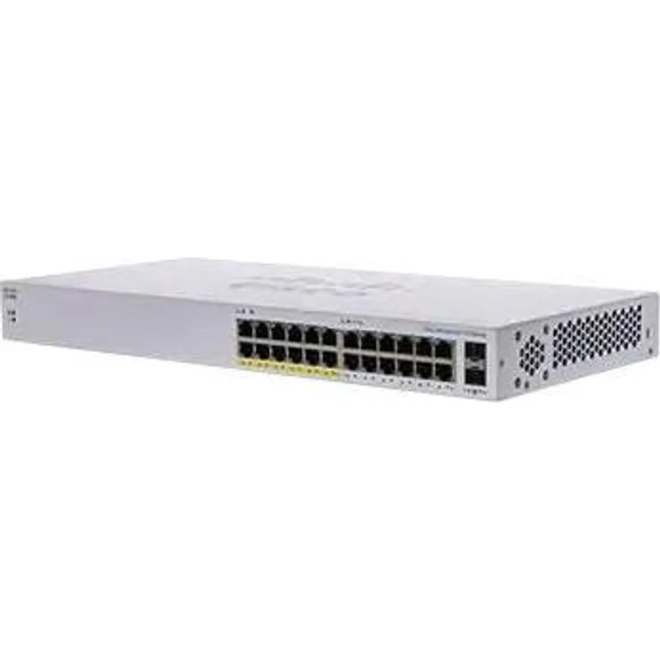Cisco Business 110 Series 110-24PP, 24-Port Netzwerk Switch mit Gigabit-Ethernet, unmanaged, grau