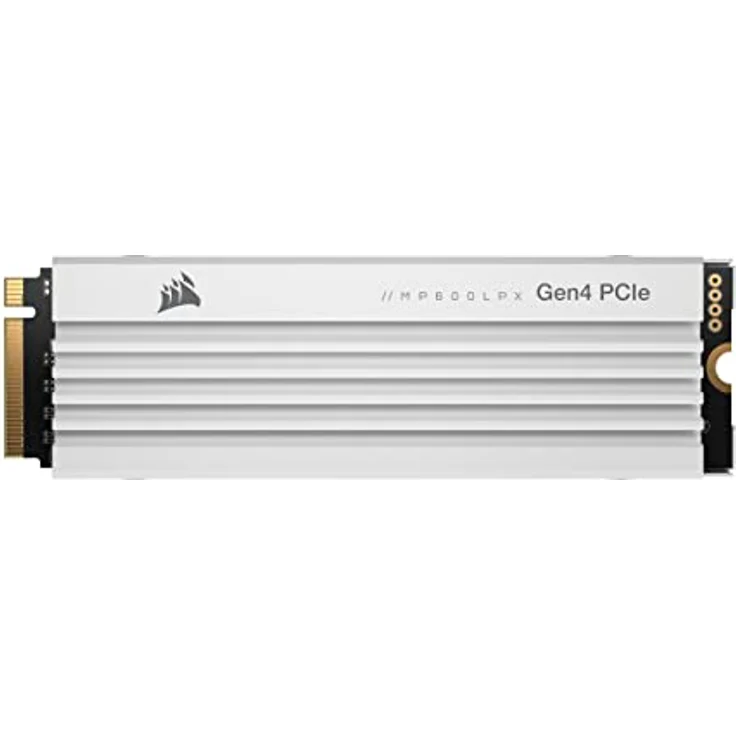 Corsair MP600 PRO LPX 4TB M.2 NVMe PCIe x4 Gen4 SSD - Optimiert Für PS5 (Bis zu 7.100 MB/Sek. Sequentielle Lese- Und 6.800 MB/Sek. Sequentielle Schreibgeschwindigkeiten, Kompakter Formfaktor) Weiß – Bild 1