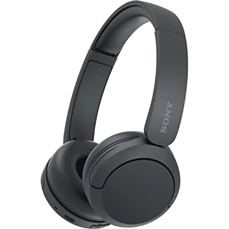 Sony WH-CH520 Kabellose Bluetooth-Kopfhörer - bis zu 50 Stunden Akkulaufzeit mit Schnellladefunktion, On-Ear-Modell - Schwarz