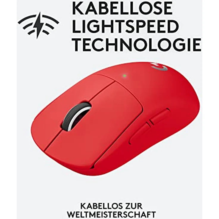 Logitech G PRO X SUPERLIGHT, Gaming-Maus, RF Wireless, rot (910-006784) – Bild 4