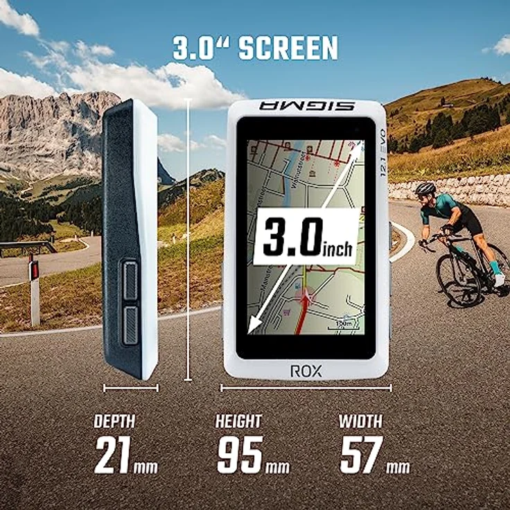 Sigma GPS Fahrradcomputer - Rox 12.1 Evo Basic Set, White, Bluetooth, GPS, GLONASS – Bild 4