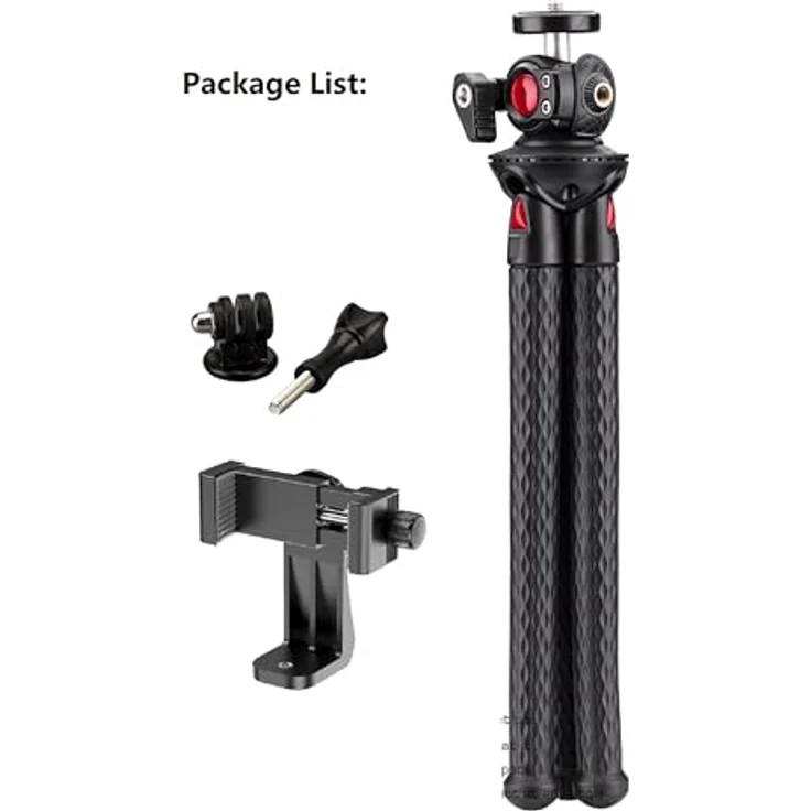 Kamera Stativ, Lammcou 3in1 Ministativ Kamera Handy Flexibel Leicht Stative Universal Robust Octopus Gorillapod Dreibeinstativ Ständer für Kamera Camcorder + Smartphone + Action Kamera, Tripod – Bild 8