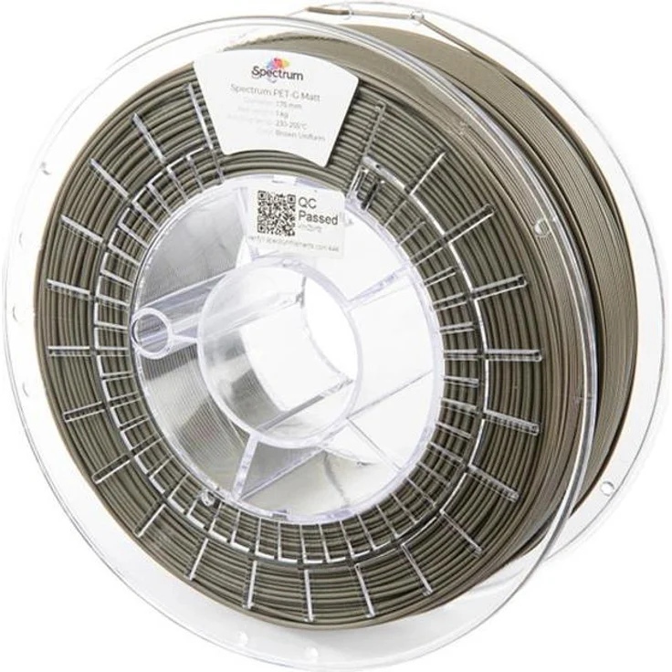 Spectrum PET-G MATT 1.75mm Filament, 1kg Braun - Hohe Temperaturbeständigkeit, matte Oberfläche, ausgezeichnete Schichthaftung für 3D-Druck