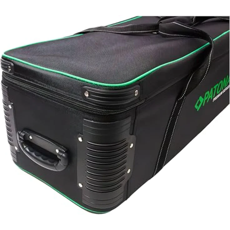 PATONA Premium Rollkoffer für Studioblitze und Zubehör, Nylon schwarz, Innenmaße 100 × 33 × 24 cm, inklusive 4 Klett-Trenner und Bodeneinlage – Bild 3