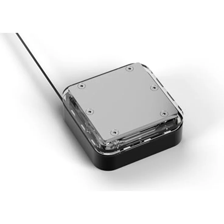 Alphacool 13886 Core 1 LT Aurora Acryl CPU Kühler, Wasserkühlung mit 3D-Jetplate und Kreuzschlitztechnik, transparent/schwarz – Bild 3