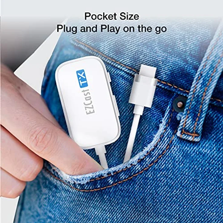 EZCAST Pocket Wireless HDMI-Sender und HDMI-Empfänger zum Spiegeln von Streaming-Video/Audio von PC, Laptop, Projektor – Bild 3