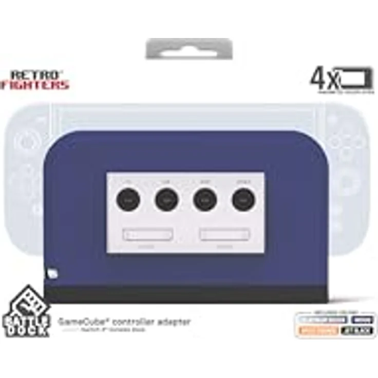 Retro Fighters RF Battle Dock für Nintendo Switch 2, Adapter mit 4 GameCube-Controller-Ports und austauschbaren Faceplates – Bild 10