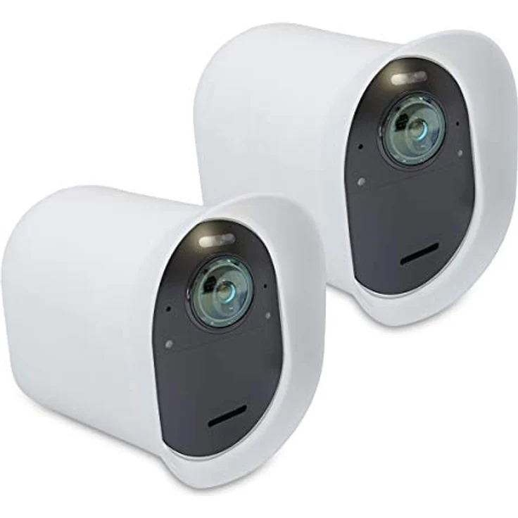 kwmobile 2X Schutzhülle für Arlo Ultra/Arlo Pro 3/Pro 4 - Silikonhülle mit Sonnenschutz, wetterfest und flexibel, Weiß – Bild 1
