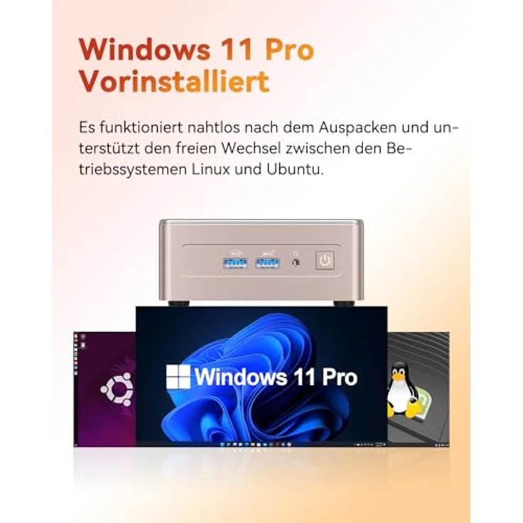 GEEKOM A5 Mini-PC - R5-7430U 16GB RAM+512GB SSD – Bild 5