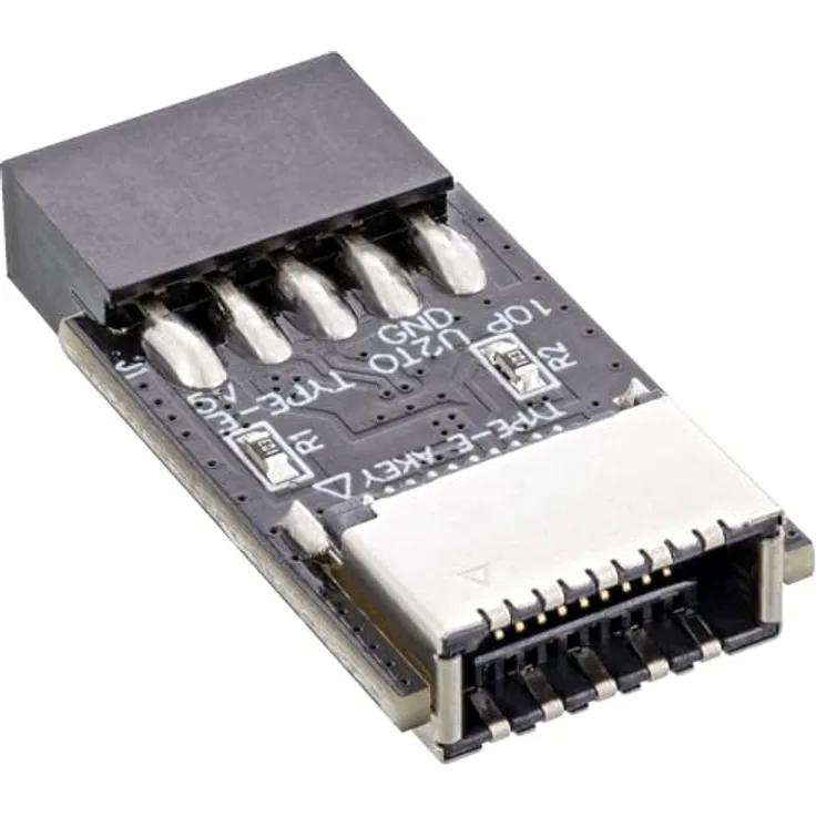 InLine® USB 2.0 zu USB 3.2 Typ-E Key-A Internadapter, Datenübertragung 480 Mb/s, schwarz