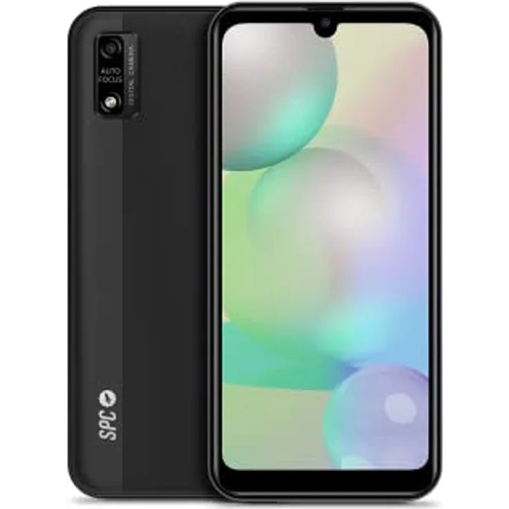 SPC Smart Ultimate - Smartphone, 4G, All-Display, 6,1 Zoll HD+, Quad Core 2 GHz, 3000 mAh, 3 GB RAM, 64 GB ROM erweiterbar mit Micro SD, Kamera 13 MP, Dual-SIM, USB-C, Android 12 - Schwarz