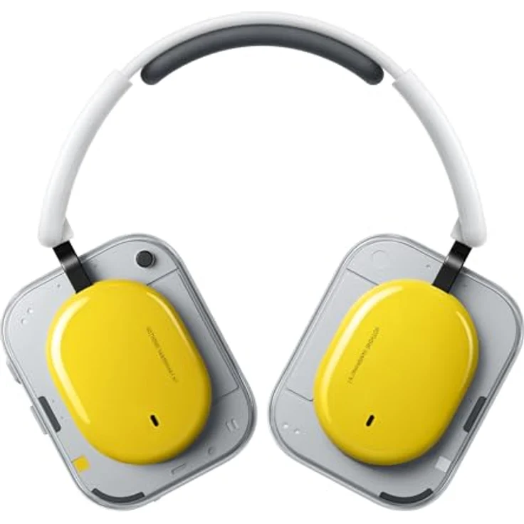 Nothing Headphone (a), Kabellose Over-Ear Kopfhörer mit ANC, bis zu 135h Akkulaufzeit, Hi-Res, LDAC, Anpassbare taktile Steuerung – Gelb – Bild 1