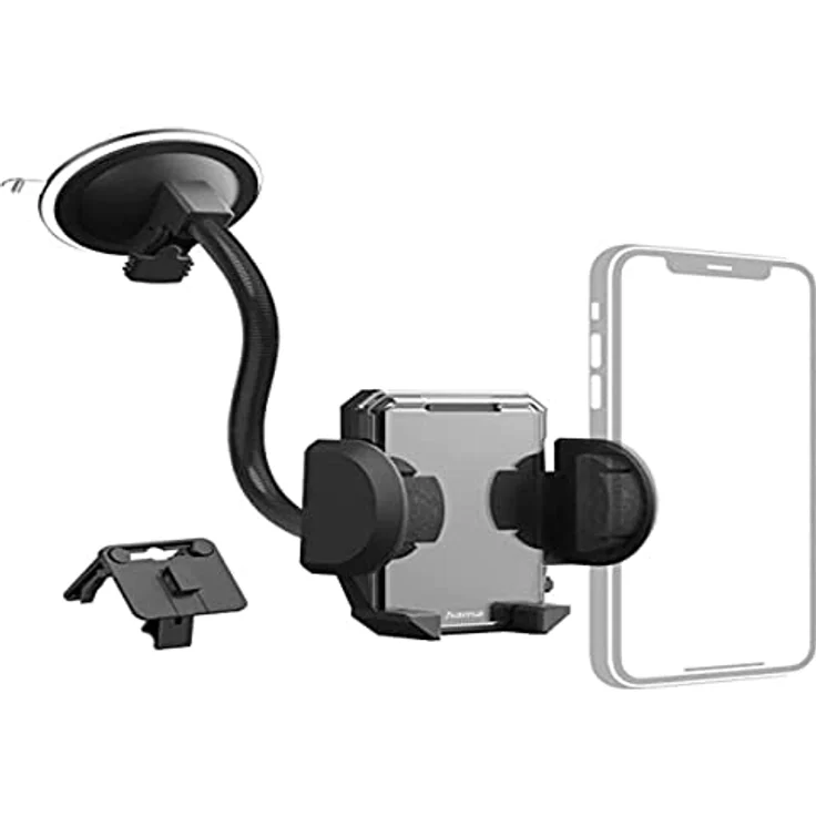 Hama Multi Handy-Kfz-Halterung Saugnapf, Lüftungsgitter 360° drehbar Passend für Breite: 40-110mm – Bild 1