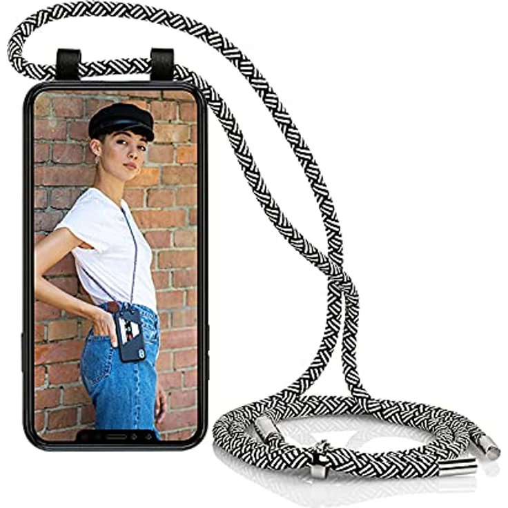 Artwizz Hangon Case für [iPhone 11 Pro] Schutzhülle für Halskette mit Riemen, Schlitz für Karten – Schutzhülle für das Tragen mit Gurt – Schwarz – Bild 2