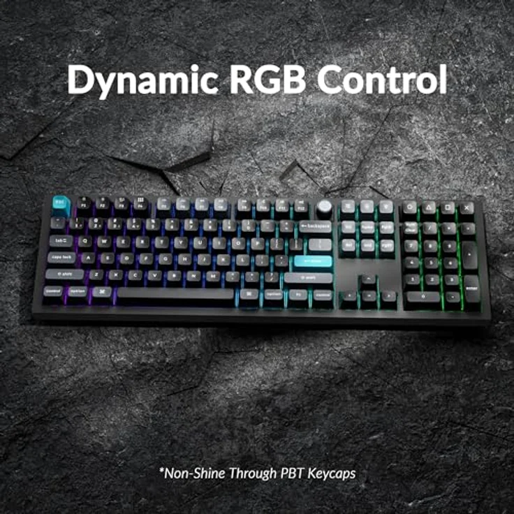 Keychron Q6 Ultra 8K Wireless Mechanische Tastatur QWERTY US - Silk POM Switch Brown, Aluminiumrahmen, RGB-Hintergrundbeleuchtung, Hot-Swappable, 4000 mAh Akku – Bild 8