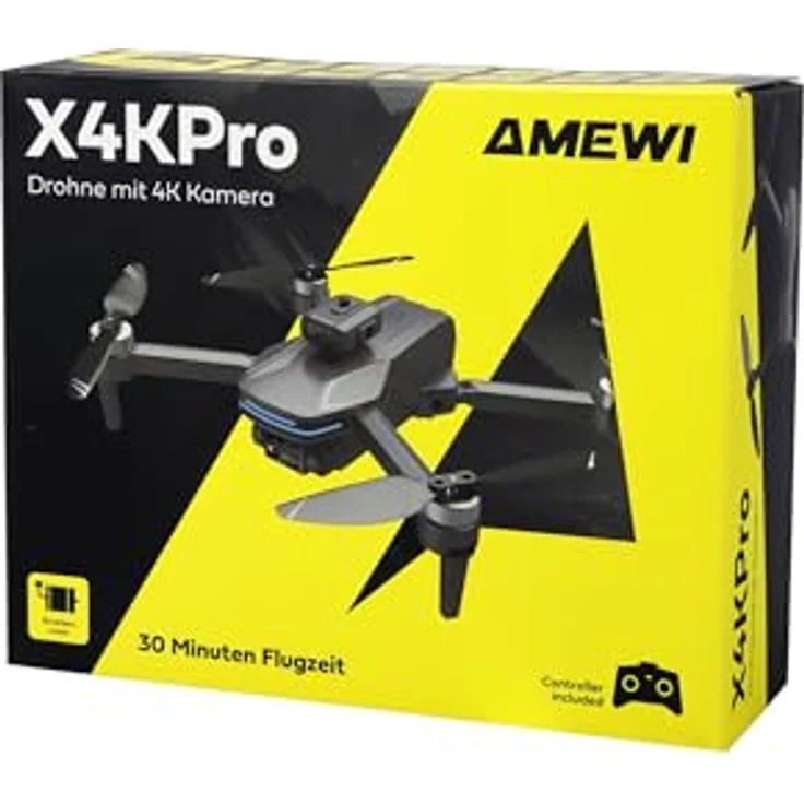 Amewi AMXFlight X4KPro, Brushless-Drohne mit 4K Kamera, 30 Minuten Flugzeit, inkl. 2 Akkus, automatischem Schwebemodus und Hinderniserkennung – Bild 2