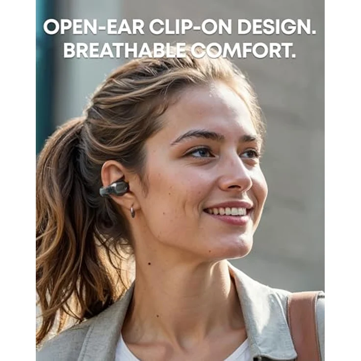 Anker soundcore C40i, Open-Ear Earbuds mit Clip-On Design, Noise Cancelling für Anrufe, flexible Passform und Tastensteuerung – Bild 2