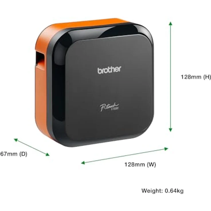 Brother PT-E720BT CUBE Pro, Etikettendrucker mit Bluetooth, 180 x 180 dpi, max. Etikettenbreite 24mm, tragbar und robust für industrielle Anwendungen – Bild 4