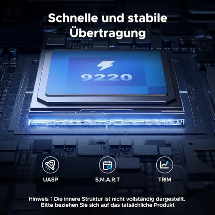 Ugreen CM767 Festplattengehäuse, M.2 NVMe/SATA bis 8 TB, 20 Gbit/s, Aluminium, grau – Bild 5