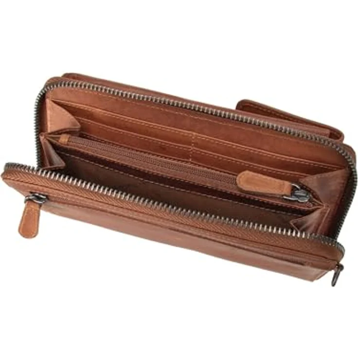 The Chesterfield Brand Handytasche Malaga, Geldbörse aus Wax Pull up Leder, 10 x 19 x 3 cm, 0,5 Liter – Bild 6