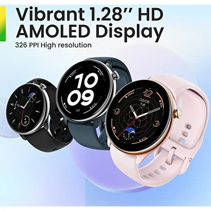 Amazfit GTR Mini Smartwatch für Frauen und Männer, mit präzisem GPS-Tracking, Fitness-Sportuhr mit 120+ Sportmodi, 14 Tage Batterielaufzeit, Herzfrequenz- und Blutsauerstoffmonitor, schwarz – Bild 2